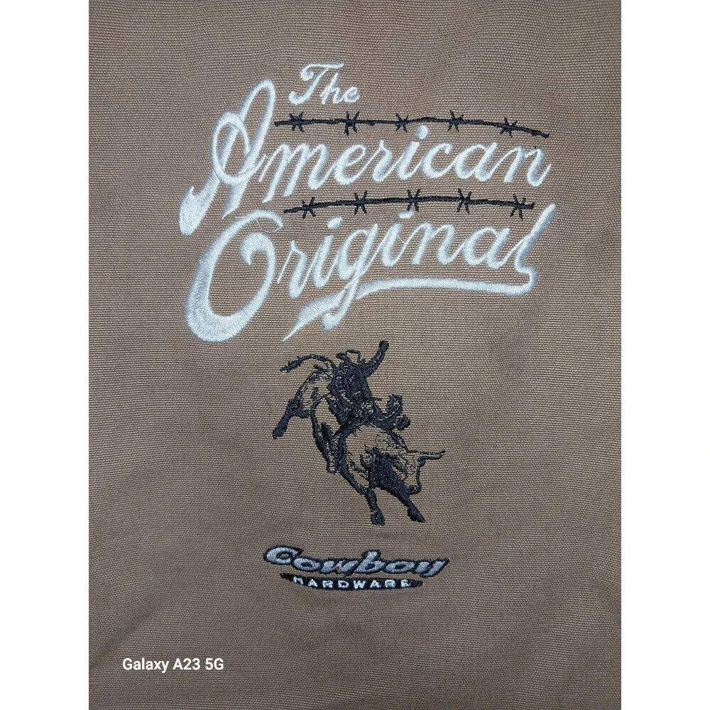 Cowboy Hardware Kids 4T Brown Canvas Vest Broken Zipper